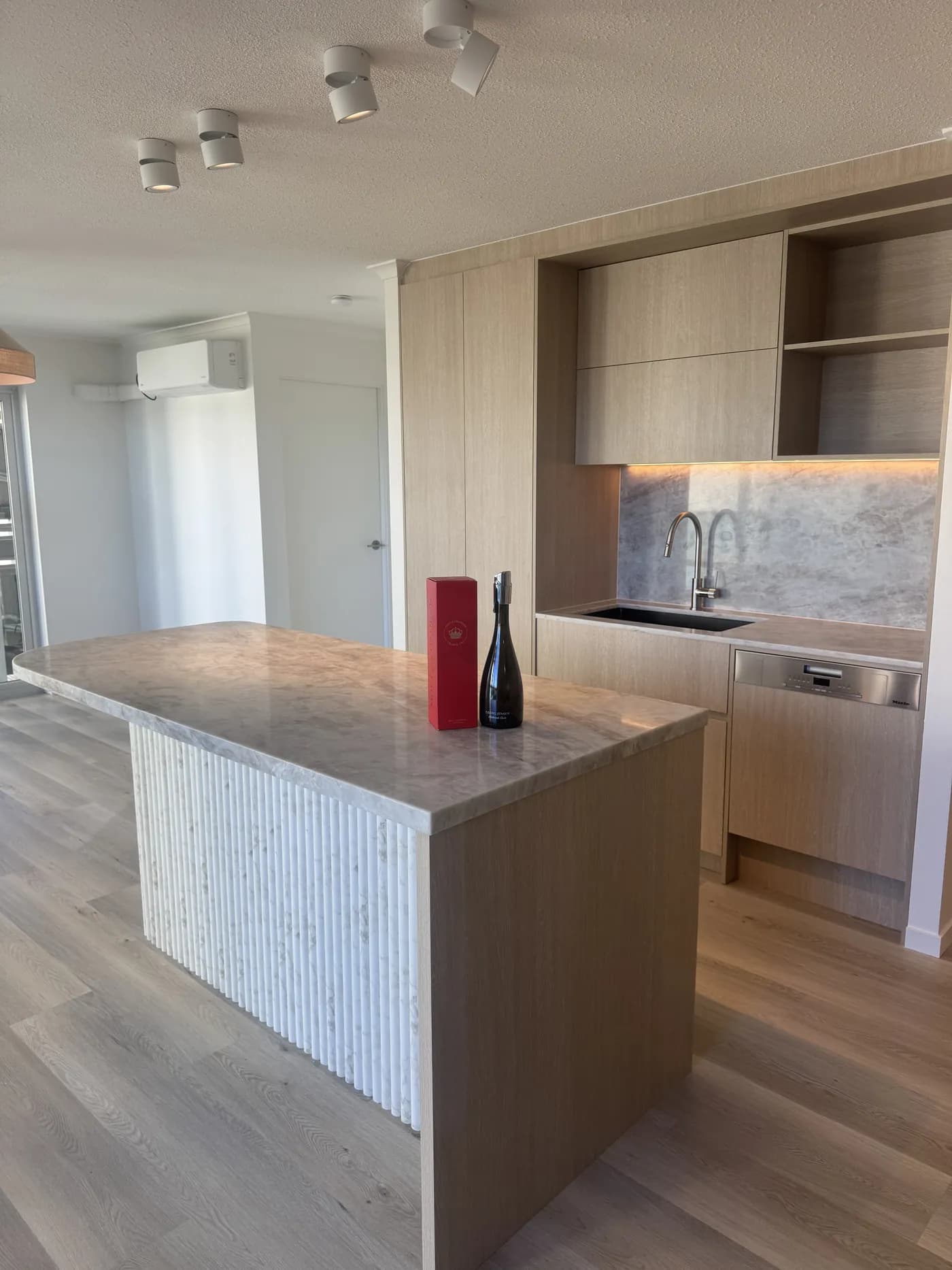 Apartment kitchen island styled — Apartment Renovation, Gold Coast