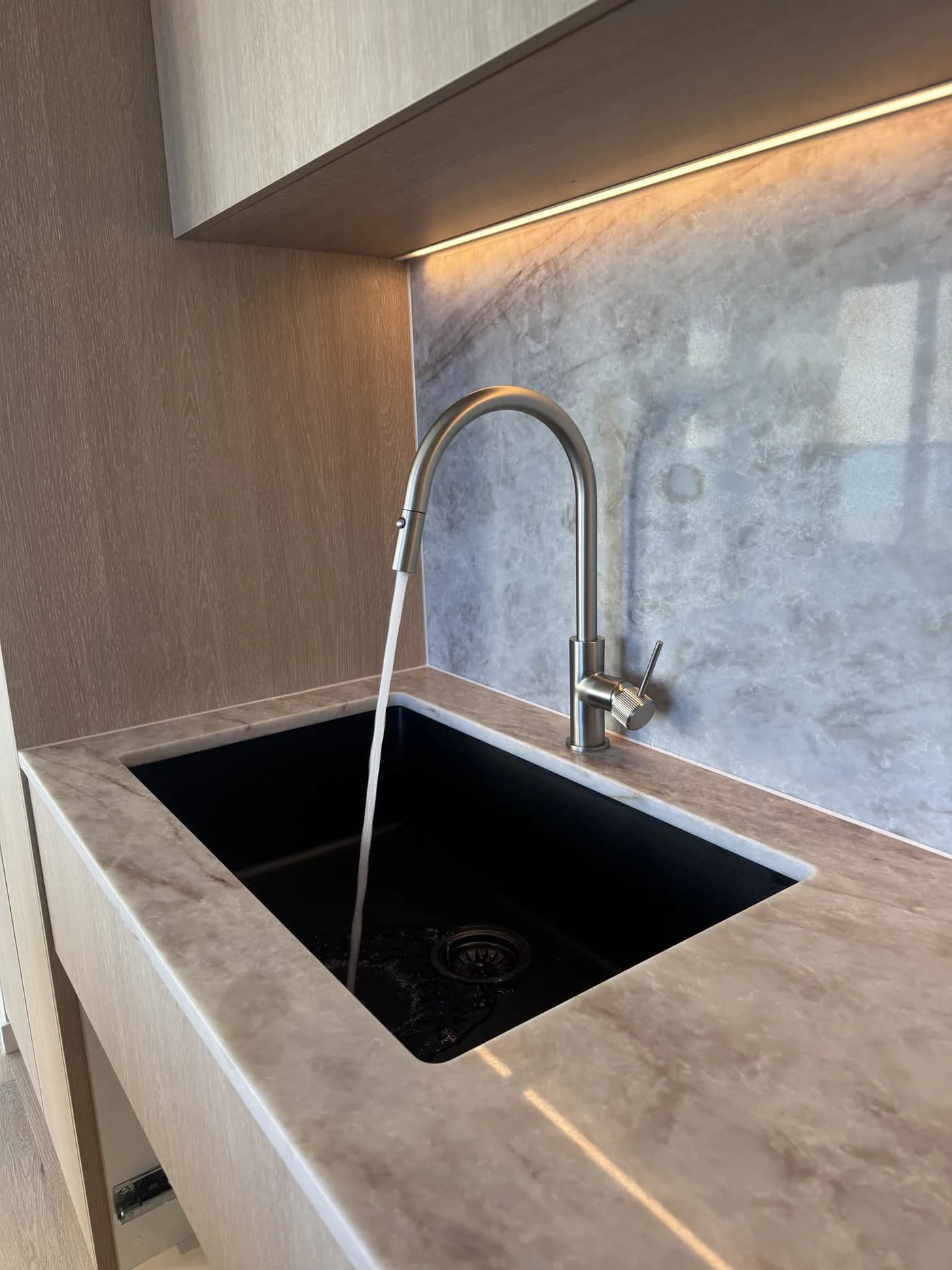 Apartment kitchen undermount sink — Apartment Renovation, Gold Coast