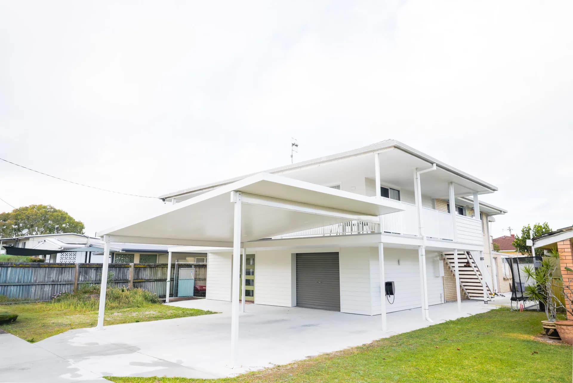 A two storey extension added to an existing Gold Coast home