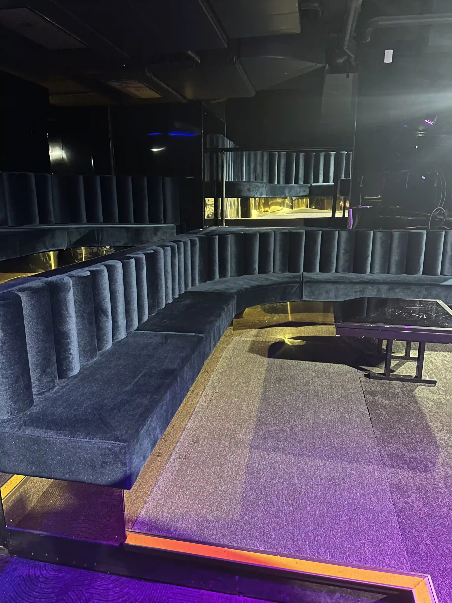 Fabric Nightclub bar area renovation with premium finishes and custom lighting