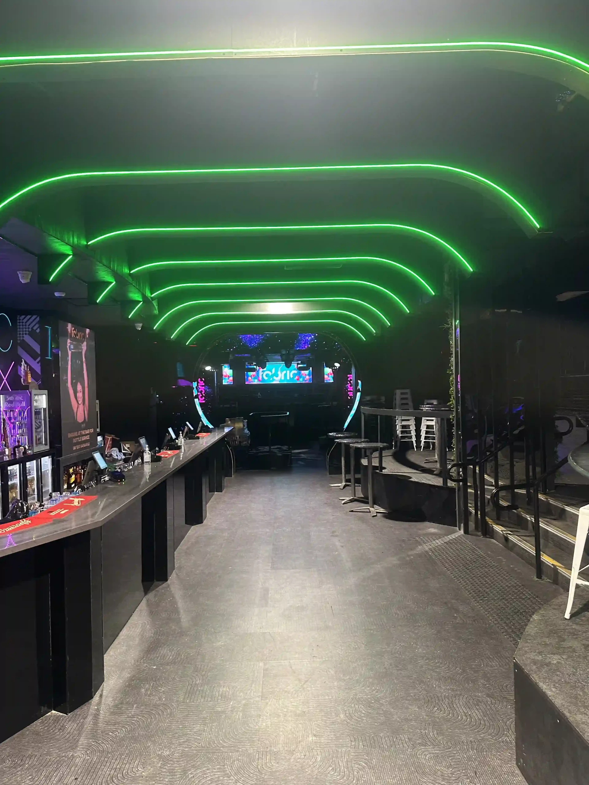 Fabric Nightclub dance floor with specialised lighting and sound systems
